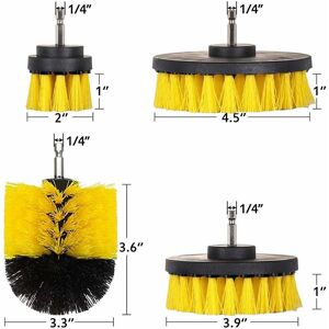 TINOR 4 Pieces Electric Drill Cleaning Brush - Electric Cleaning Brush Scrubber for Cleaning Bathrooms, Pool Tiles, Bricks, Ceramics (Drill Not Included)