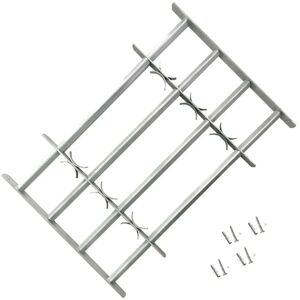 Hommoo - Adjustable Security Grille for Windows with 4 Crossbars 700-1050 mm VD03958