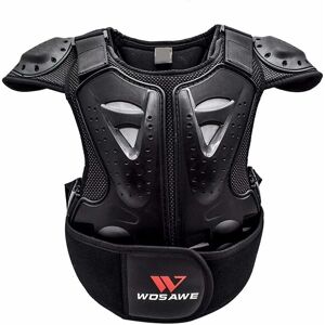 HÉLOISE Armor Vest for Kids, Bike, Motorcycle, Bulletproof Vest, Back Protection, Cycling, Skiing, Riding, Skateboarding (Black)