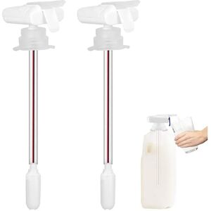 Héloise - Automatic Beverage Dispenser, Hands Free Milk, Beverage Dispenser, Refrigerator Juice Beverage Dispenser, 2 Pack White