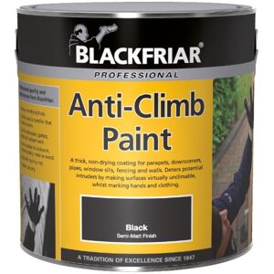 Blackfriar - Anti-Climb Vandal Security Paint - Outdoor Semi-Matt Black - 1 Litre - Black