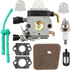 Carburetor With Air Filter Gasket Fuel Line Spark Plug Kit For Stihl Fs38 Fs45 Fs46 Fs55 Km55 Fs85 - Alwaysh