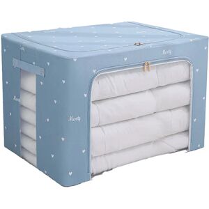 PESCE Clothes Storage Bag Organizer Large Capacity Clear Window Fabric Storage Bins blue style2