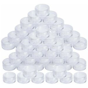 Orchidée - Cream jar Clear jars for nail art, 5ml mini empty clear jars 50pcs