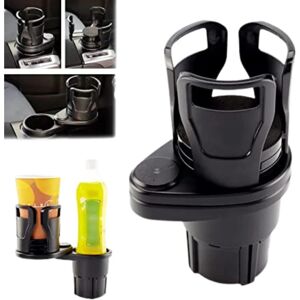 Cup holder - VENTEO - CUP CAPTAIN - Cup holder - Black - Adjustable 2in1 - For large bottles and snacks