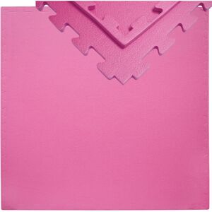 Eyepower - Exercise Puzzle Mat 12mm thick eva foam Protective Flooring 90x90cm expandable for fitness yoga sport Pink - pink