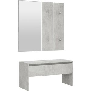 Hallway Furniture Set Concrete Grey Engineered Wood Vidaxl Grey