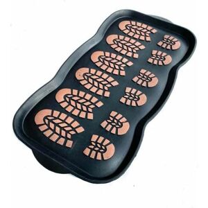 ON1SHELF Heavy Duty Hardwearing Rubber Boot Shoe Tray 40 x 80cm (2) - Black