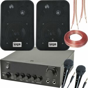 LOOPS Home Karaoke Machine Kit Speakers & Microphones Player Amplifier Children's tv
