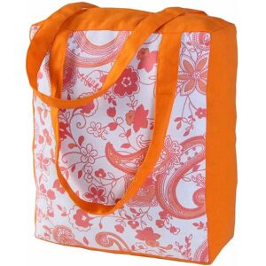 Homescapes - Cotton Pure Paisley Design Shopping/Shoulder Bag, 27 x 32 x 11 cm - Orange