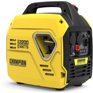 Champion - 2200 Watt Portable Petrol Inverter Generator – The Mighty Atom – Lightweight, Ultra Quiet, True Sine Wave, 240V, 79cc Engine