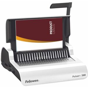 Fellowes - Pulsar Manual Comb Binding Machine White/Grey 5627601 - White/Grey