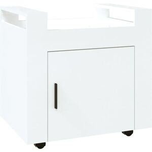 Berkfield Home - Mayfair Desk Trolley High Gloss White 60x45x60 cm Engineered Wood