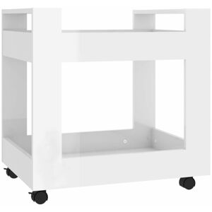 Berkfield Home - Mayfair Desk Trolley High Gloss White 60x45x60 cm Engineered Wood