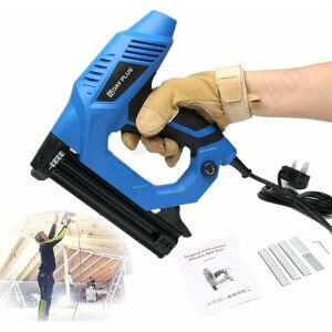 BRIEFNESS Nail Gun & Staple Gun 2in1 Electric Heavy Duty Stapler Nailer Household Tool, Corded Electric Straight Nail Staple Gun Woodworking Tool Stapler 220V