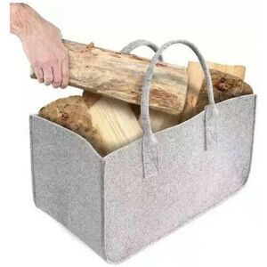 ORCHIDÉE Outdoor Portable Firewood Storage Carry Bag Storage Basket (Light Gray) 1pcs