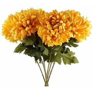 Leaf - Pack of 6 x 75cm Extra Large Reflex Chrysanthemum - Gold