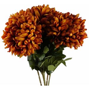 Leaf - Pack of 6 x 75cm Extra Large Reflex Chrysanthemum - Orange