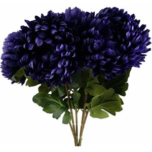 Leaf - Pack of 6 x 75cm Extra Large Reflex Chrysanthemum - Purple