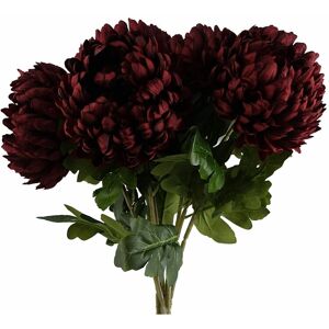 Leaf Pack of 6 x 75cm Extra Large Reflex Chrysanthemum - Red