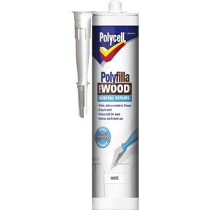 Polyfilla Wood Filler General Repairs - Cartridge - White - 480g - White - Polycell