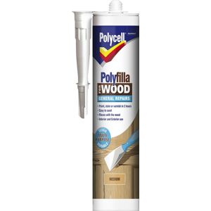 Polyfilla Wood Filler General Repairs - Cartridge - Medium - 480g - Medium - Polycell