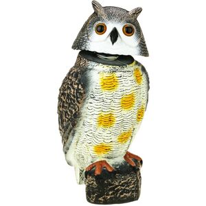 PrimeMatik - Scarecrow owl figure with reflective eyes 40cm male