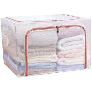 Orchidée - pvc storage box with transparent window, dormitory storage boxes with two-way zipper, waterproof