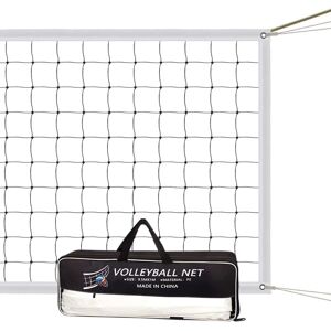 HÉLOISE Replacement Volleyball Net - Standard Size (9.5m x 1m) - with Steel Cable - Reinforced Side Bands - for Beach, Garden, Yard, Pool, Indoor and Outdoor