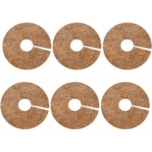 Rhafayre - 6 Pieces Coir Mat, Plant Protection Disc, Coir Mat, Mulch Disc, Plant Protection Mat for Home, Hotel, Garden (20cm)