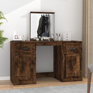 Berkfield Home - Royalton Dressing Table with Mirror Smoked Oak 130x50x132.5 cm