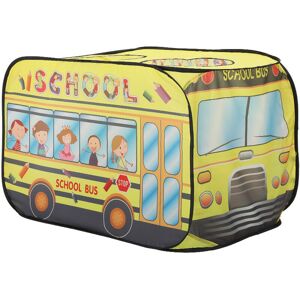 WARMIEHOMY School Bus-Themed Play Tent with 2 Top Openings