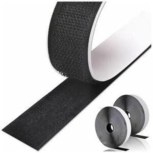 NEIGE SnowScratch Tape Double Sided 10M, Adhesive Scratch Tape Self Adhesive Grip Tape for Wall Hangings Carpets 20mm (Black)