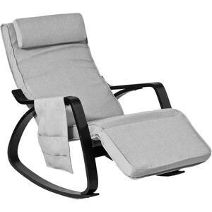 Sobuy - Relax Rocking Chair Lounge Chair with Adjustable Footrest and Removable Side Bag FST20-HG