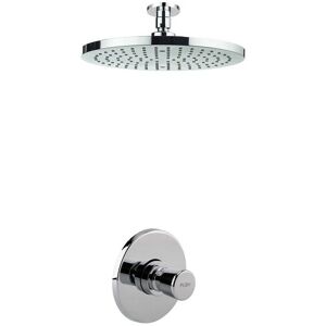 BUYAPARCEL Timed Non Concussive Concealed Shower Self Closing + Round Fixed Ceiling Head