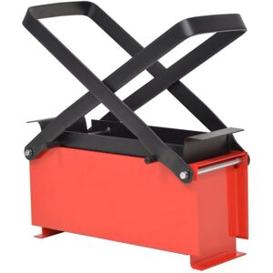 Sweiko - Paper Log Briquette Maker Steel 34x14x14 cm Black and Red VDTD04938