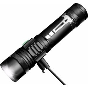 Tinor - usb Rechargeable led Flashlight, Powerful 600LM Waterproof Zoomable Flashlight, 4 Modes Adjustable Intensity for Household, Camping, Hiking,
