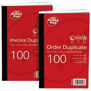 210x130mm Duplicate Invoice Book Cabonless 1-100 Taped Cloth Bindi - Valuex