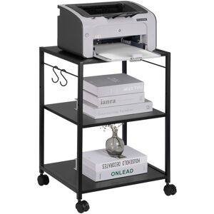 VEVOR Printer Stand, Height Adjustable 3 Tier Printer Stand, Printer Cart with Storage Shelves and Hooks for Printer, Scanner, Fax, Home Office Use, epa