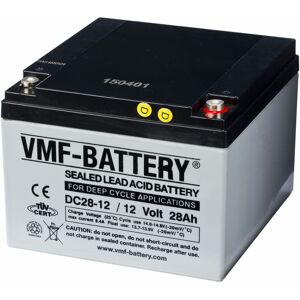 VMF - agm Deep Cycle Battery 12 v 28 Ah DC28-12 Black