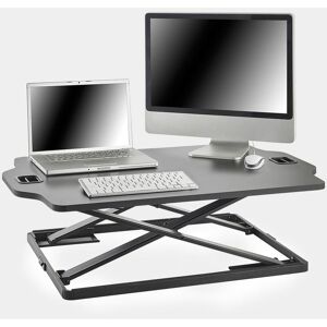 Vonhaus - Standing Desk Converter, Height Adjustable X-Frame Computer Workstation or Laptop Stand, Ergonomic Spring Sit Stand Office Desk Riser