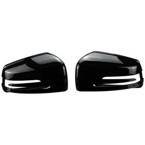 TLILY 1 Pair Door Mirror Covers Side Caps for C E S Class W204 W212 W221 CLA GLA 2009-2013 Gloss Black