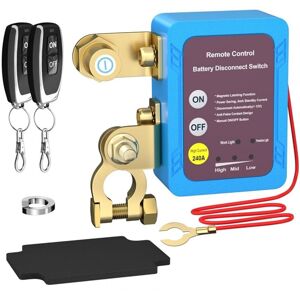 TLILY 12V 240A Remote Battery Disconnect Switch, Automatic Power Off Switch Car Truck Boat Control