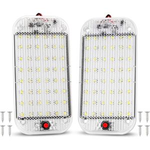 Memkey - 12V led Interior Lights, Bright Car Light Lamp, 48 LEDs with On/Off Switch for Van, Camping, Boat, 2 Pack