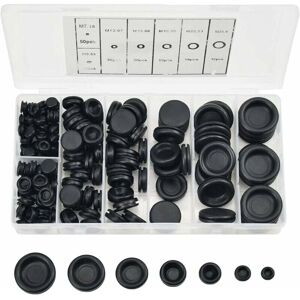 Mumu - 170 pieces rubber plugs, 7 sizes rubber grommets hole plugs with organizer case, electrical wire ring seal kit for car water pipe pump
