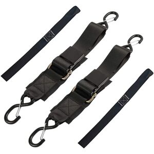TLILY 2-Pack Boat Trailer Transom Tie-Down Straps,2in x 4Ft Adjustable Straps with Quick Release Buckle