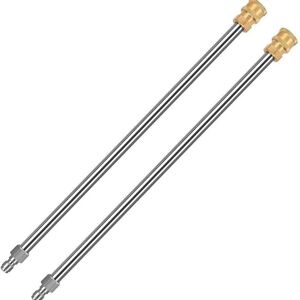 COOCHEER 2 Pack Pressure Washer Lance Extension, 17inch 4000PSI Spray Gun with 1/4 Quick Connect for Pressure Washer, Cleaning Machine