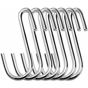 Ymyny - 20 Pack Heavy Duty s Hooks, 6 cm S-Shaped Hooks for Kitchen, Bathroom, Bedroom, Office (Silver)