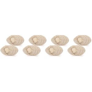 TLILY 24 Pieces Oval Shape Natural Rattan Bread Basket Cover Sourdough Proofing Liner Cloth