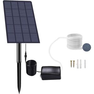 TINOR 2.5W Plug-in Solar Oxygen Pump, Solar Pond Pump, Aquarium Aerator, Air Pump, Fishing Aerator, with Air Stone Hose, for Garden Aquarium Outdoor Pool